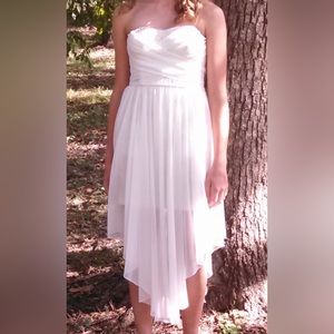 White and Gold Homecoming Dress